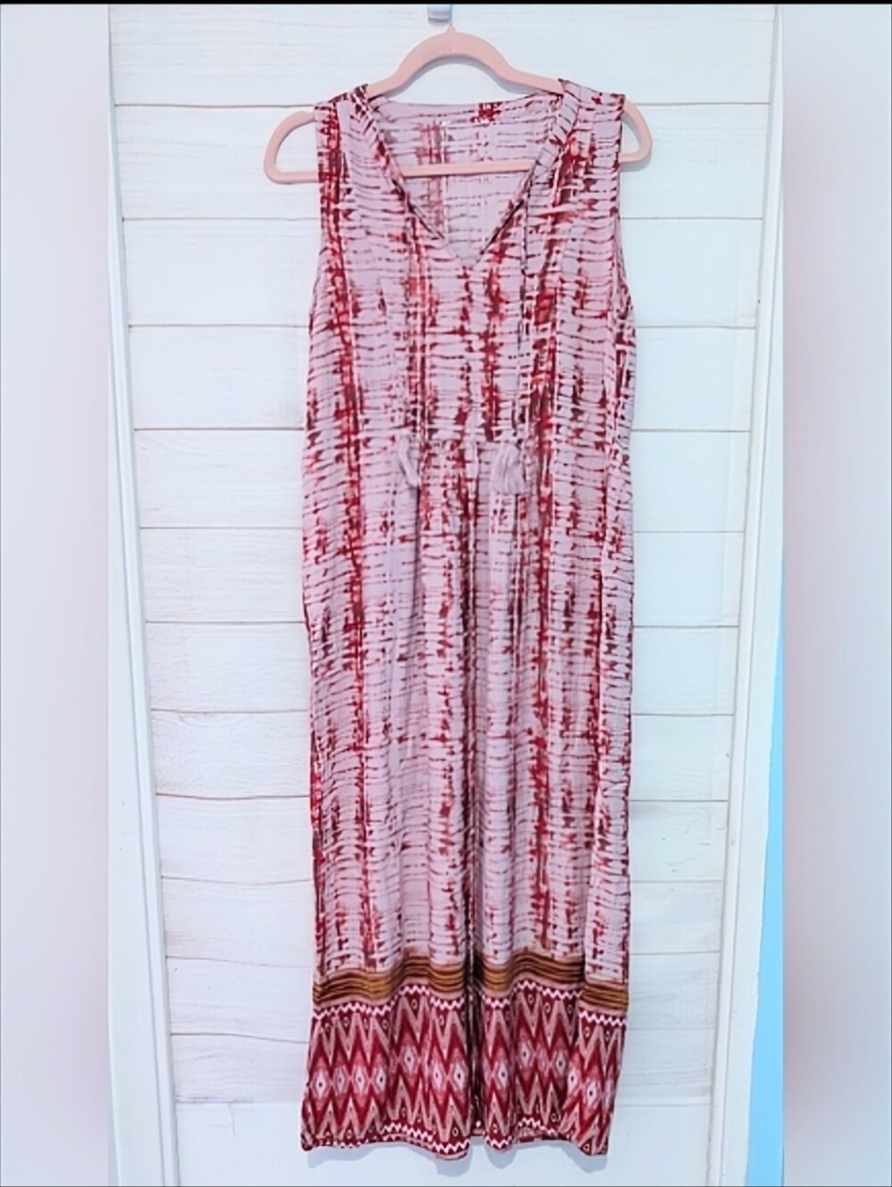 Beach ⛱️ Lunch Lounge Boho Maxi Dress Size Small